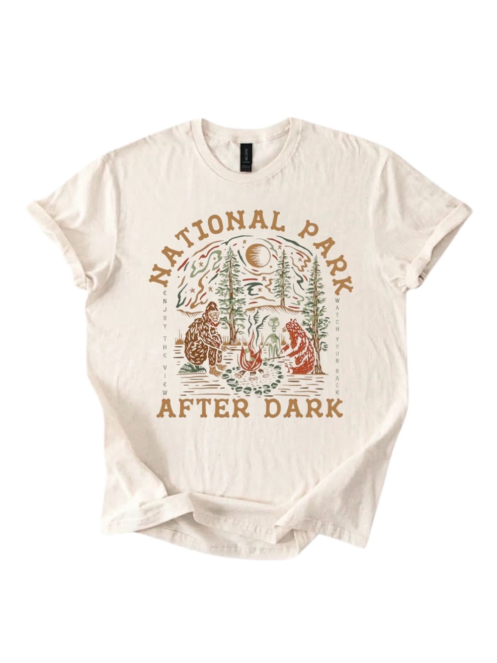 Gildan National Park After Dark Graphic Tee - Cream